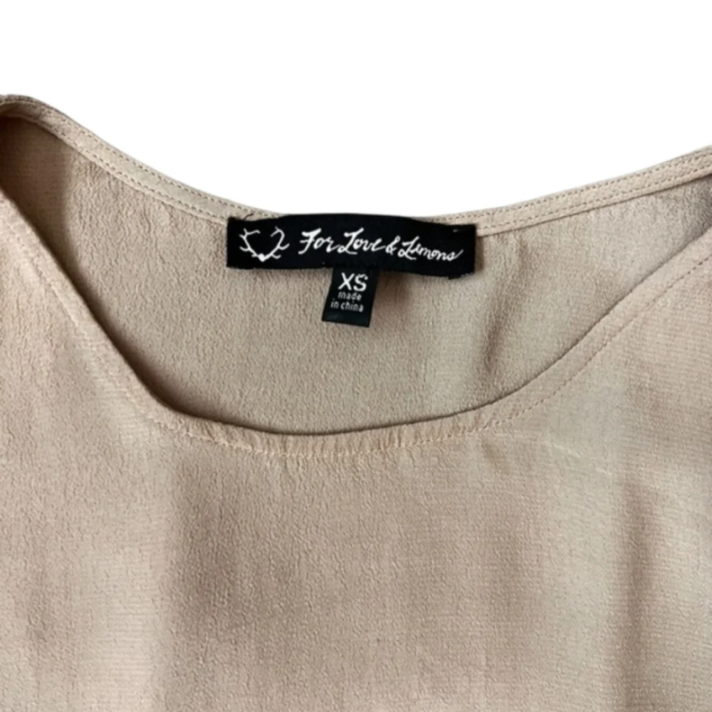 😁For Love & Lemons Festival Lace Bell Sleeve Dress - Tan - Size XS - Picture 8 of 11